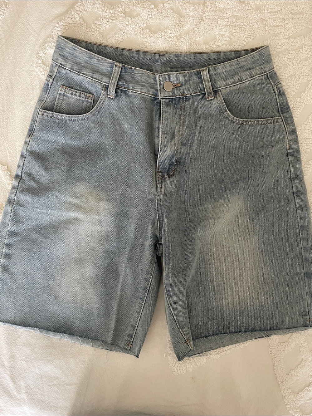 Women’s Light Wash Denim Jean Shorts - Casual Summer Staple